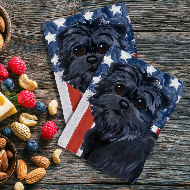 Affenpinscher Americana Kitchen Towel Set