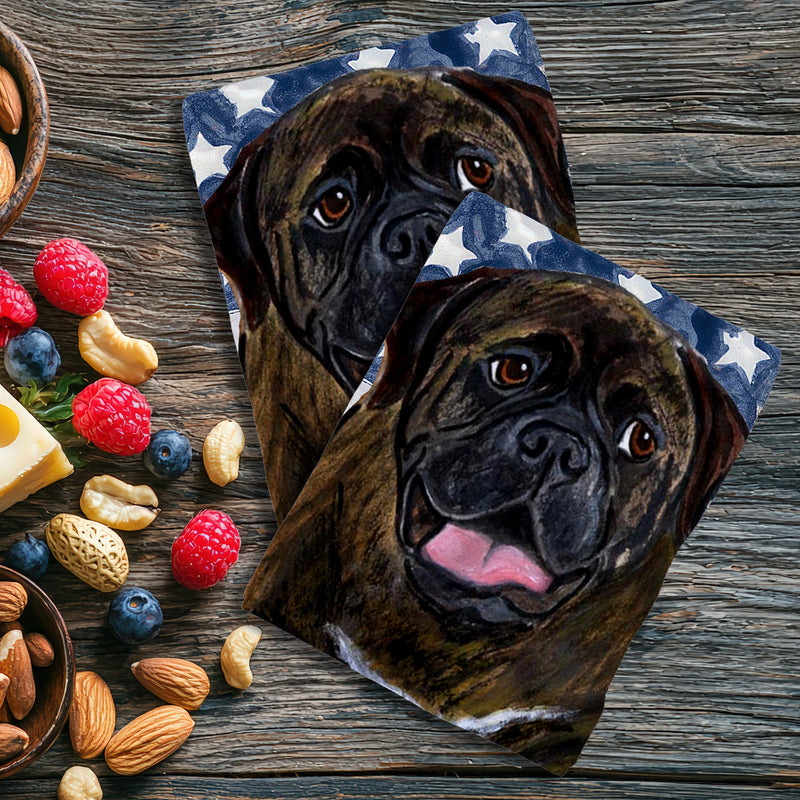 Bullmastiff Americana Kitchen Towel Set
