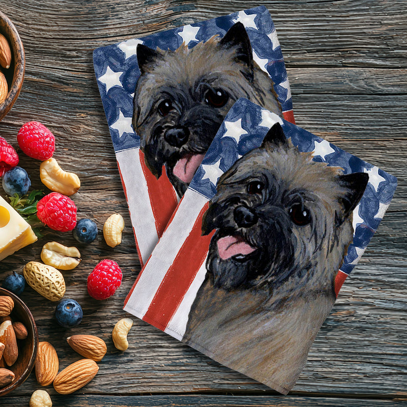 Cairn Terrier Americana Kitchen Towel Set