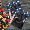 Cairn Terrier Americana Kitchen Towel Set