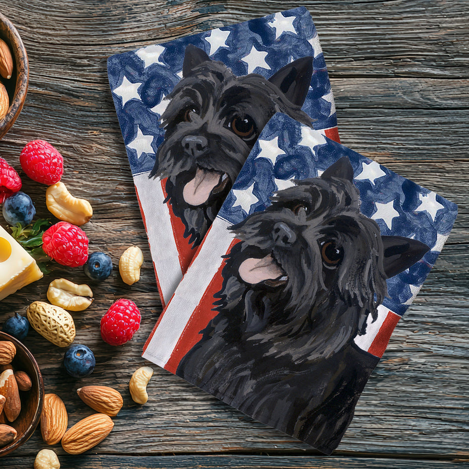 Cairn Terrier Americana Kitchen Towel Set