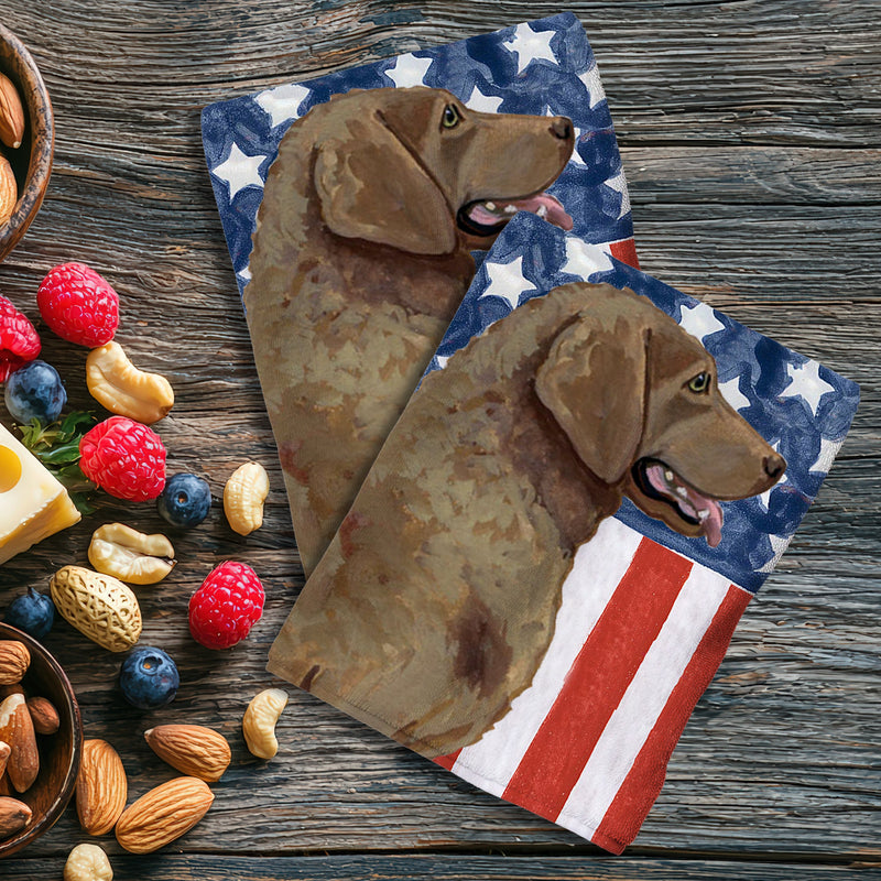 Chesapeake Bay Retriever Americana Kitchen Towel Set
