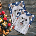 Chinese Crested Powderpuff  Americana Kitchen Towel Set