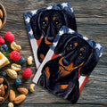 Dachshund Americana Kitchen Towel Set