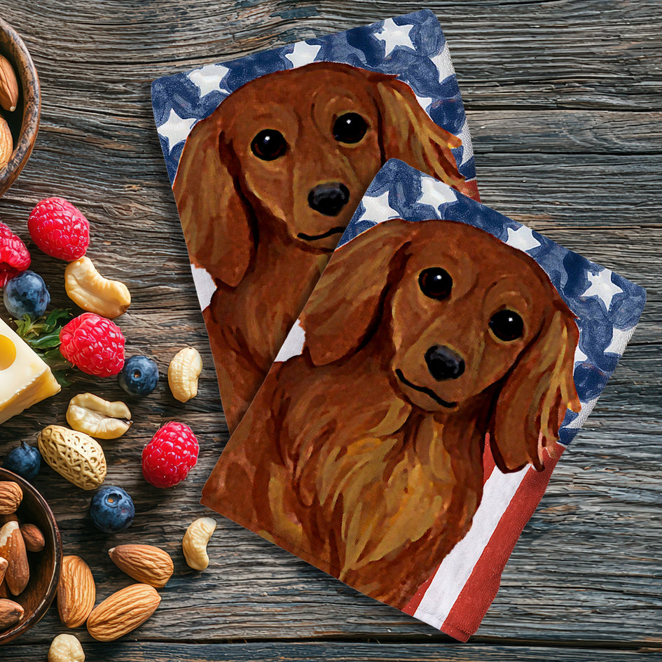 Dachshund Americana Kitchen Towel Set