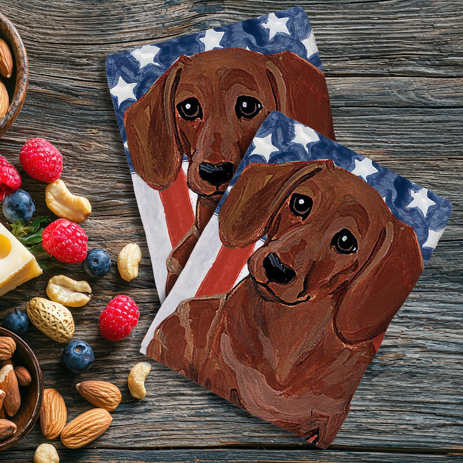 Dachshund Americana Kitchen Towel Set