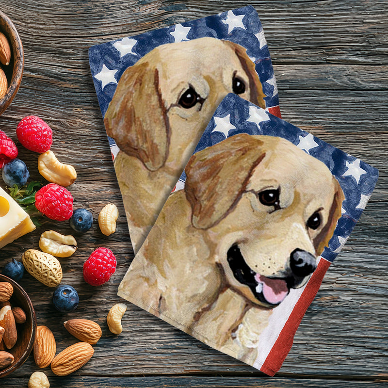Golden Retriever Americana Kitchen Towel Set