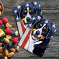 Greater Swiss Mountain Dog Americana Kitchen Towel Set