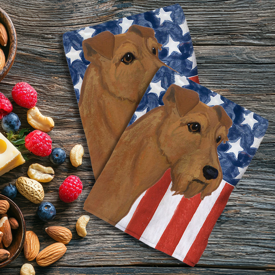 Irish Terrier Americana Kitchen Towel Set