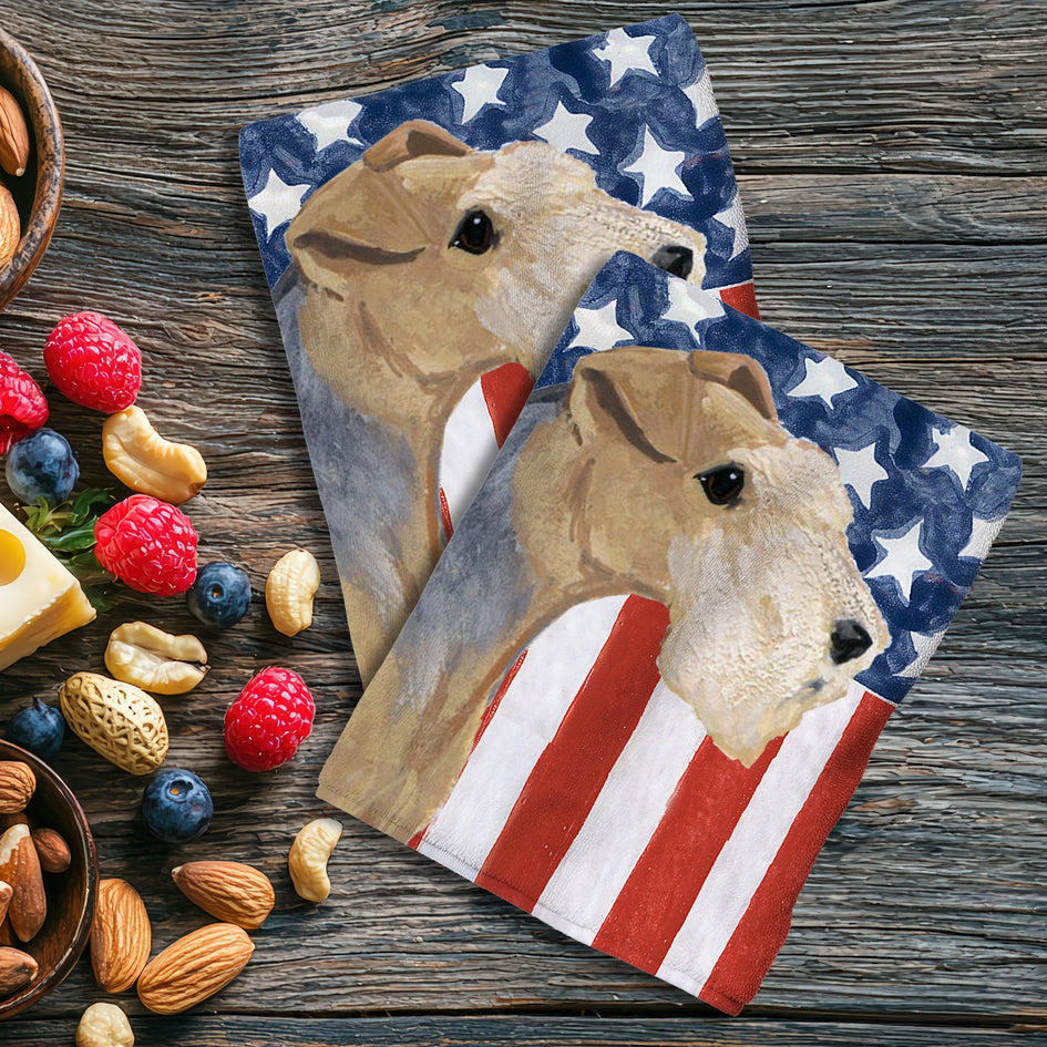Lakeland Terrier Americana Kitchen Towel Set