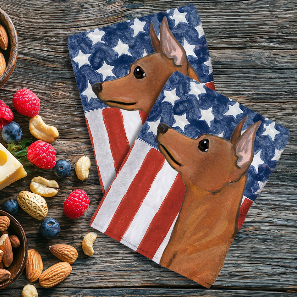 Miniature Pinscher Americana Kitchen Towel Set