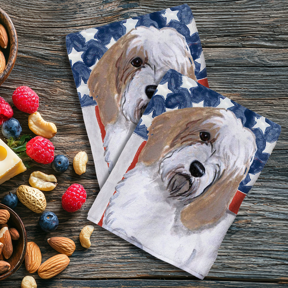 Petite Basset Griffon Vendeen Americana Kitchen Towel Set