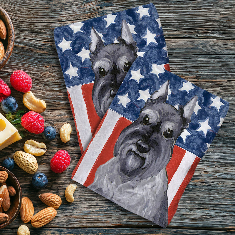 Schnauzer Americana Kitchen Towel Set
