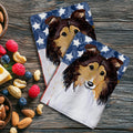 Shetland Sheepdog Americana Kitchen Towel Set