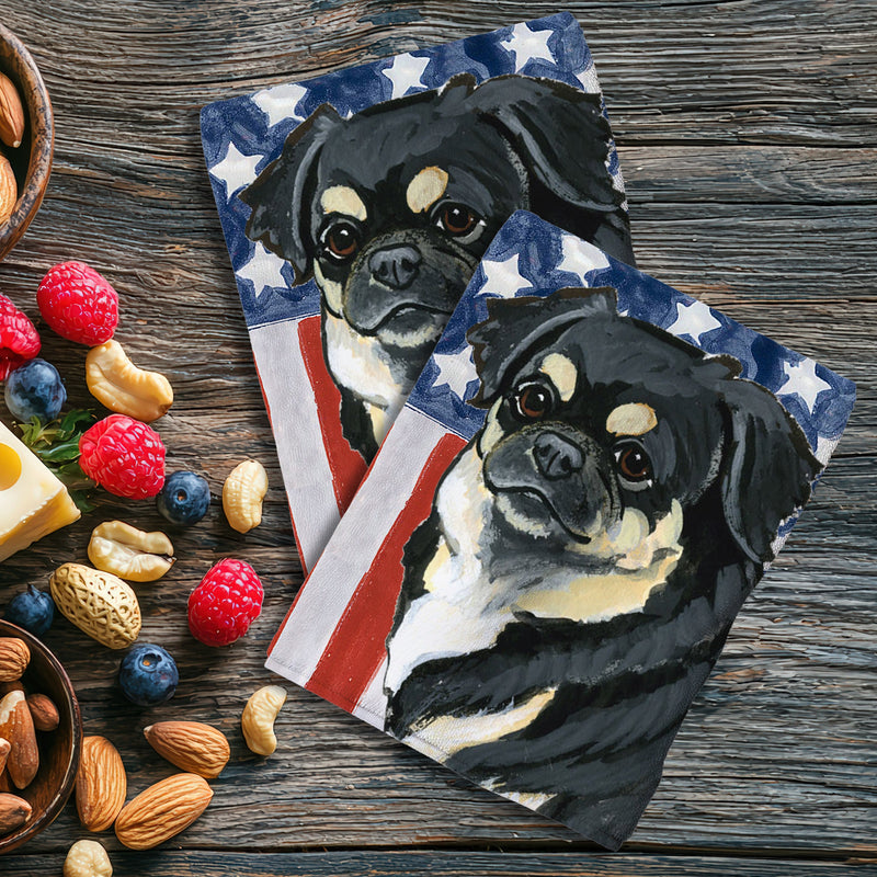 Tibetan Spaniel Americana Kitchen Towel Set