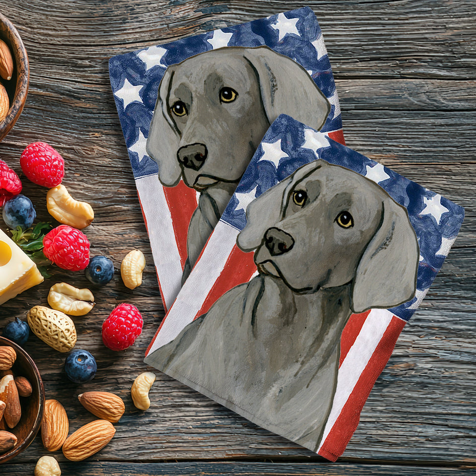 Weimaraner Americana Kitchen Towel Set