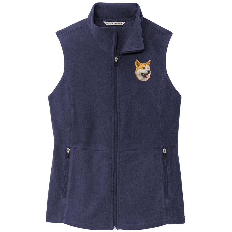Akita Embroidered Women's Fleece Vest