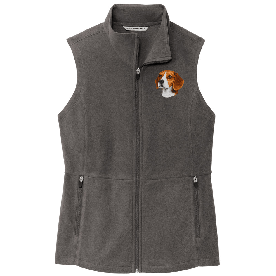 Beagle Embroidered Women's Fleece Vest