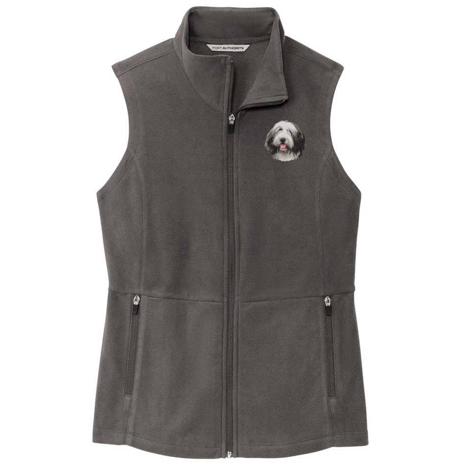 Bearded Collie Embroidered Women's Fleece Vest