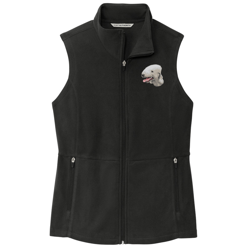 Bedlington Terrier Embroidered Women's Fleece Vest