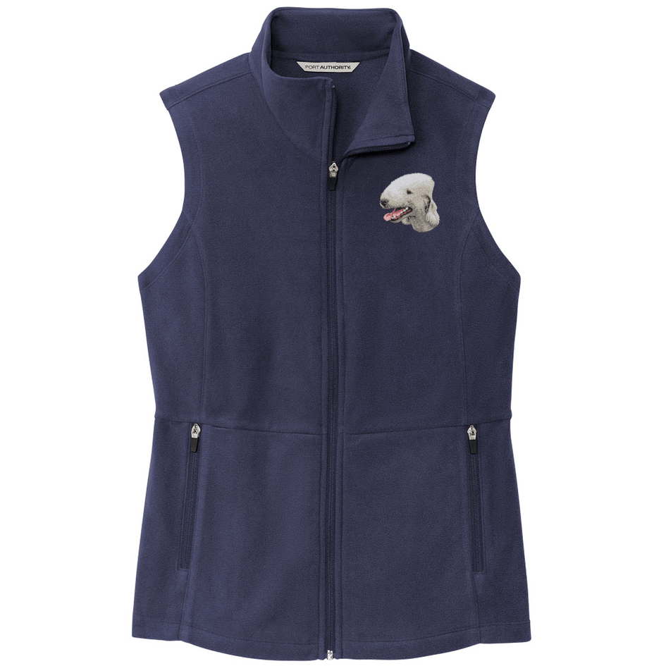 Bedlington Terrier Embroidered Women's Fleece Vest