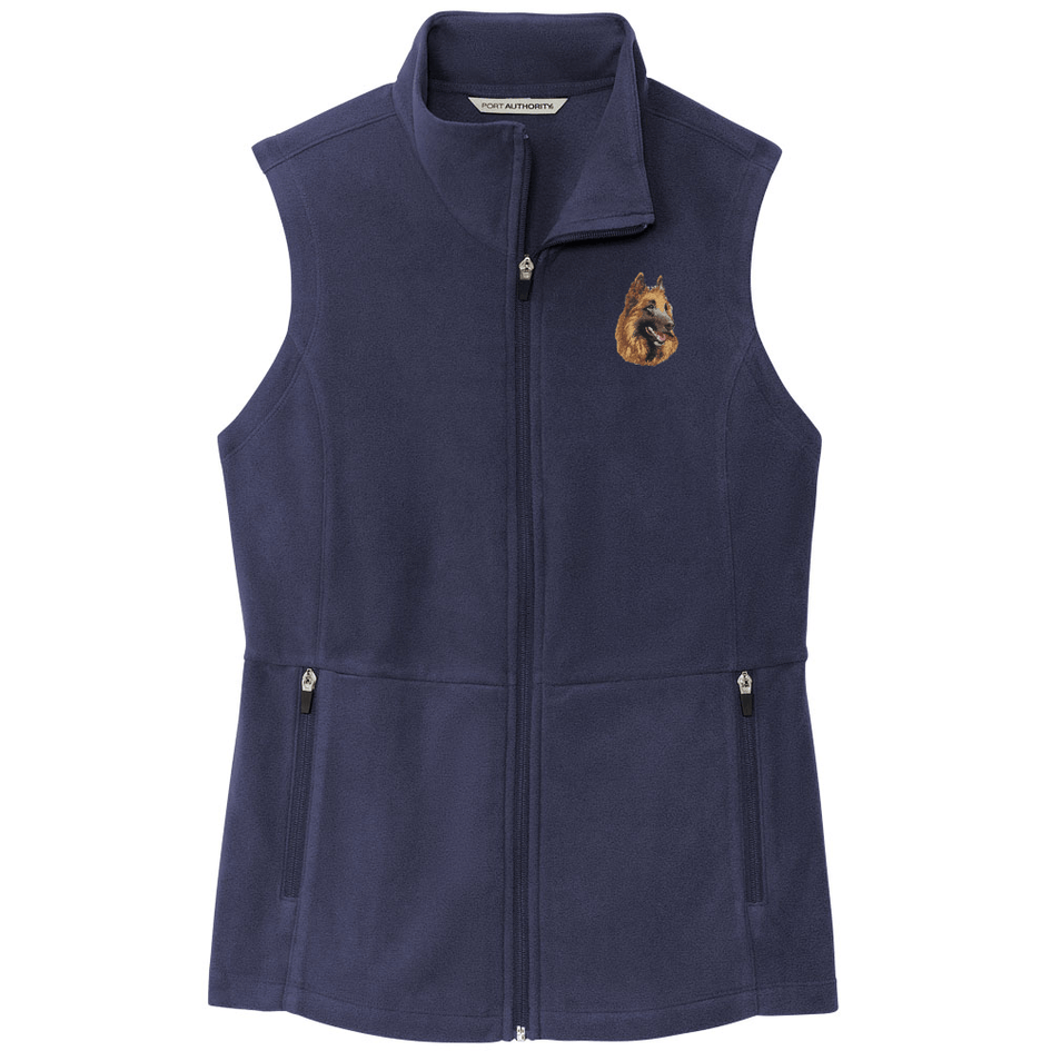 Belgian Tervuren Embroidered Women's Fleece Vest