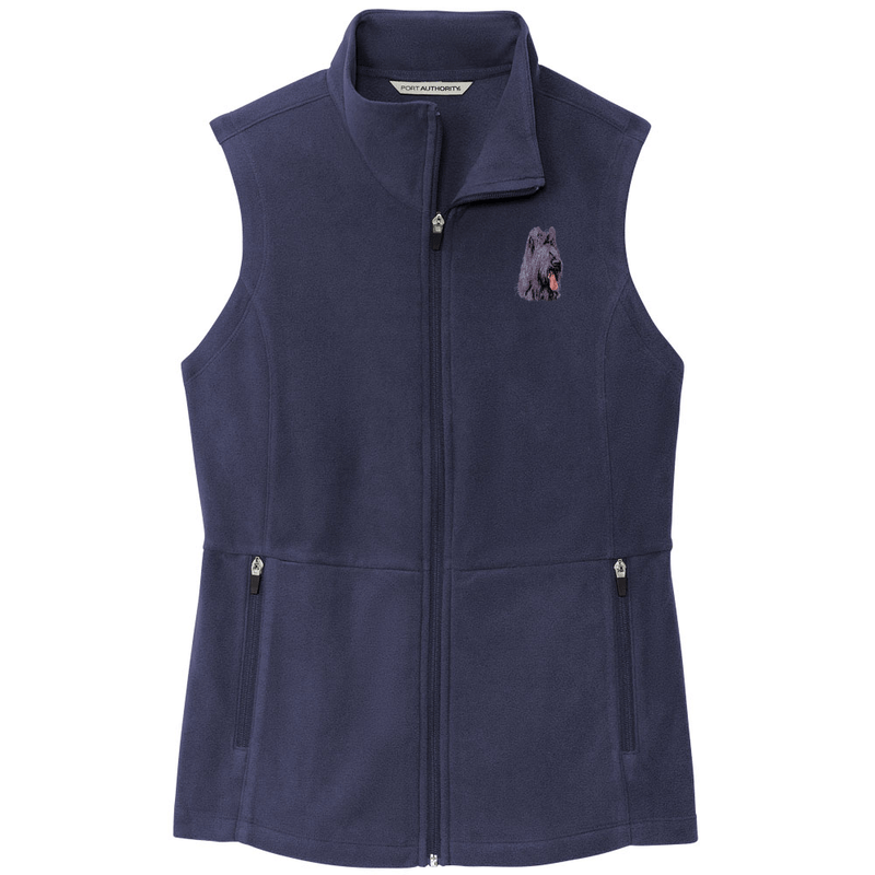 Briard Embroidered Women's Fleece Vest
