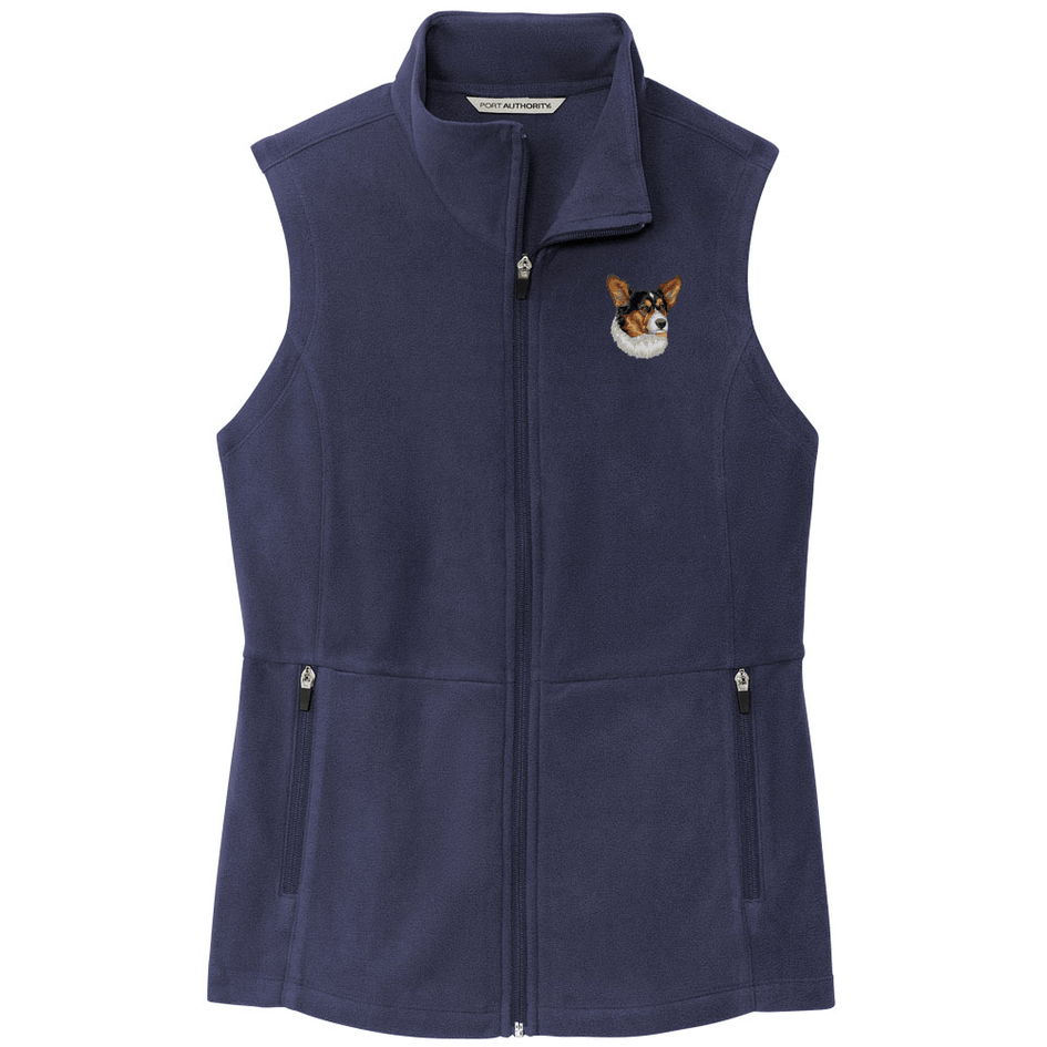 Cardigan Welsh Corgi Embroidered Women's Fleece Vest
