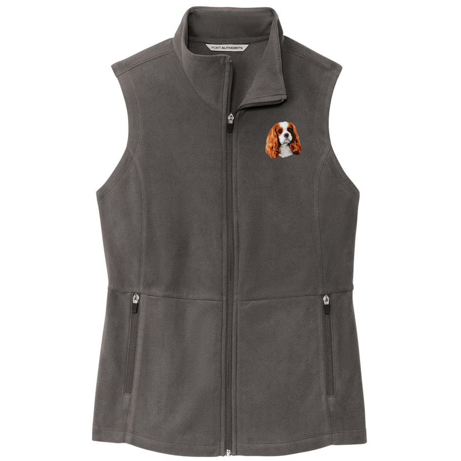 Cavalier King Charles Spaniel Embroidered Women's Fleece Vest