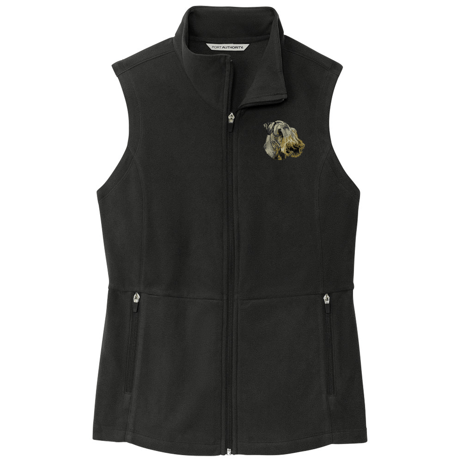 Cesky Terrier Embroidered Women's Fleece Vest