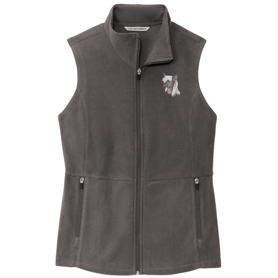 Chinese Crested Embroidered Women's Fleece Vest