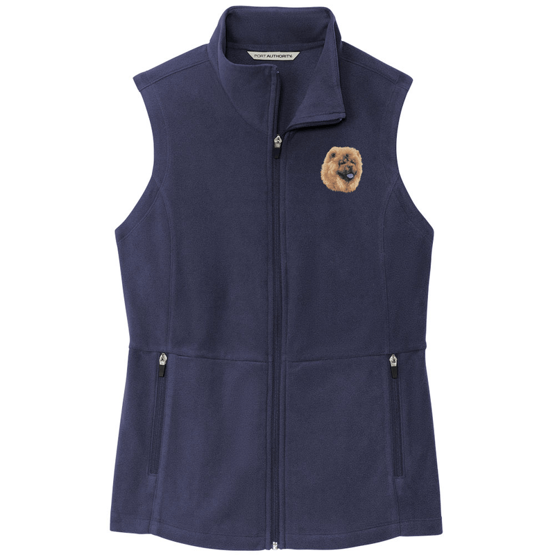Chow Chow Embroidered Women's Fleece Vest