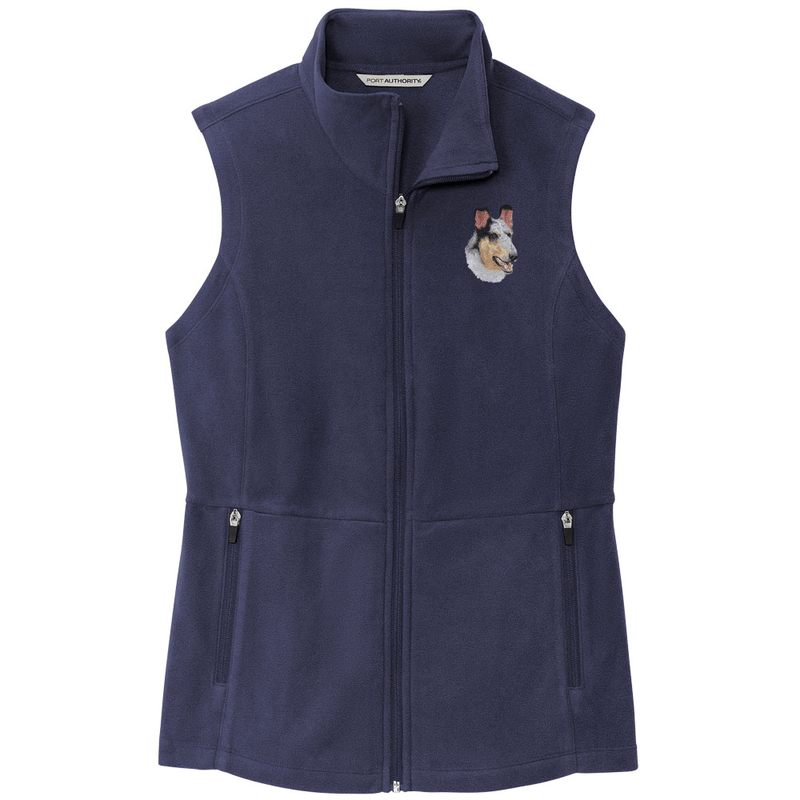 Collie Embroidered Women's Fleece Vest