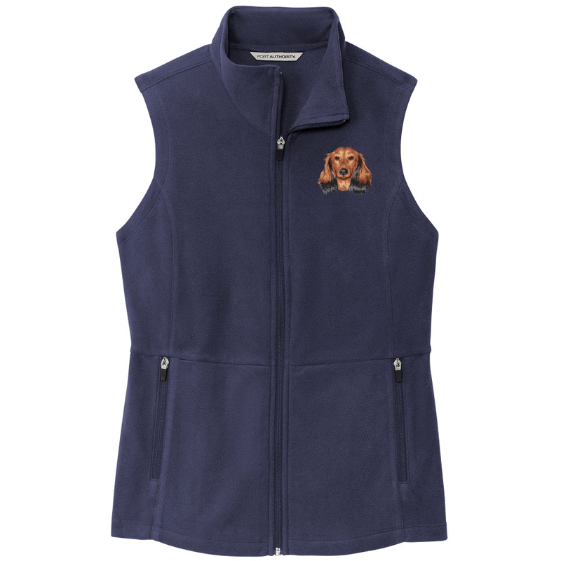 Dachshund Embroidered Women's Fleece Vest