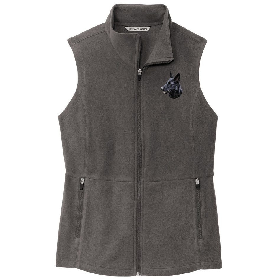 German Shepherd Dog Embroidered Women's Fleece Vest