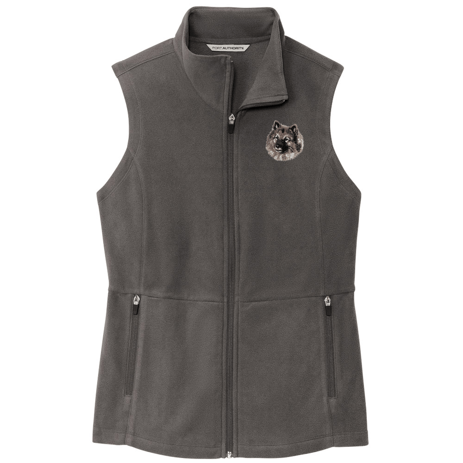 Keeshond Embroidered Women's Fleece Vest