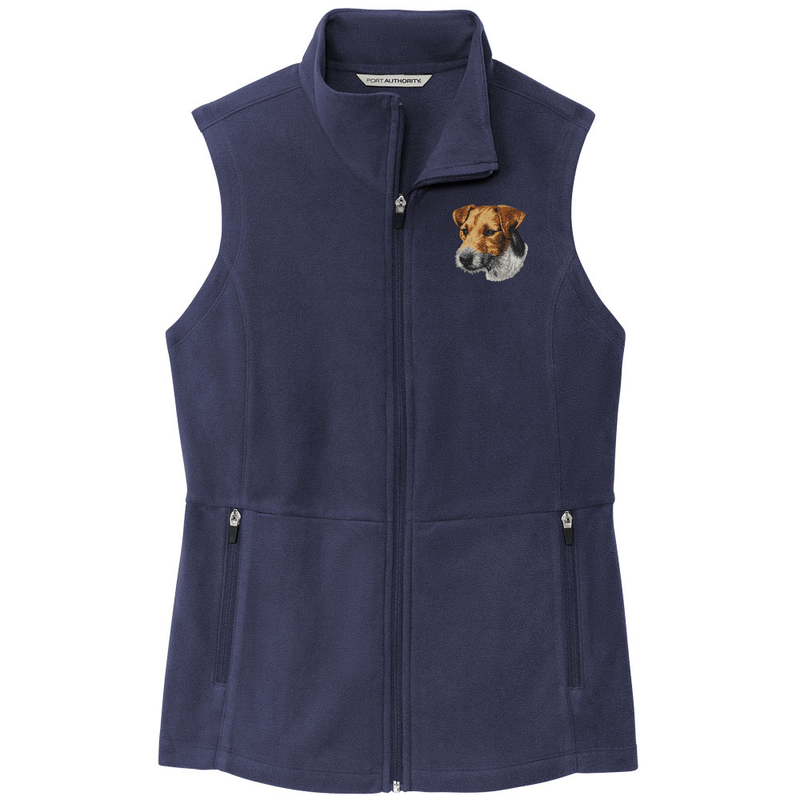 Parson Russell Terrier Embroidered Women's Fleece Vest