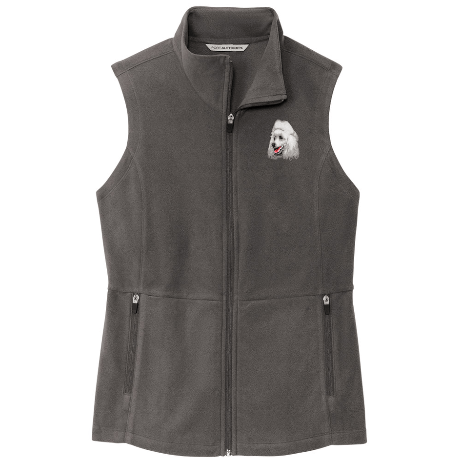 Poodle Embroidered Women's Fleece Vest