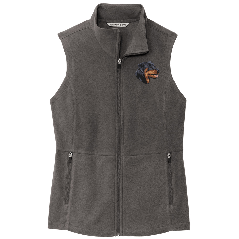 Rottweiler Embroidered Women's Fleece Vest