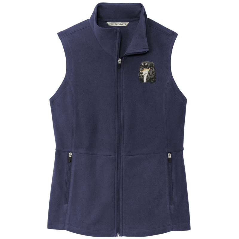Saluki Embroidered Women's Fleece Vest