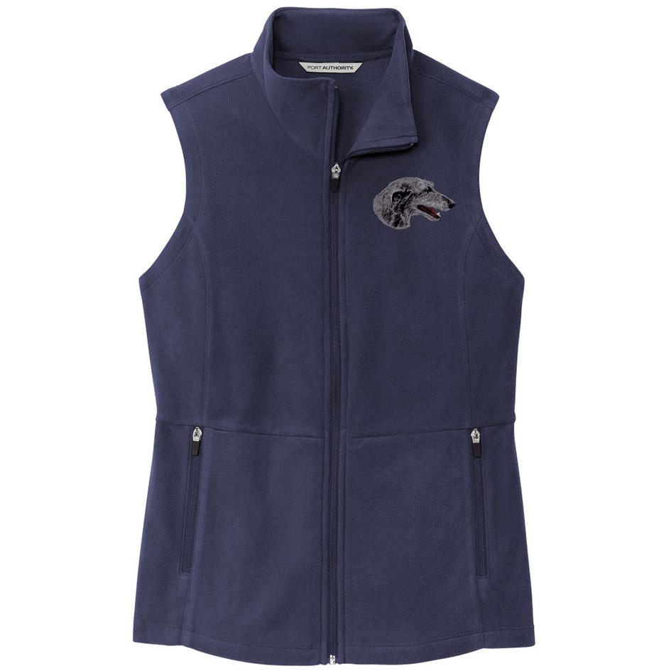 Scottish Deerhound Embroidered Women's Fleece Vest
