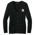 American Eskimo Dog Embroidered Button-Up Cardigan Sweater