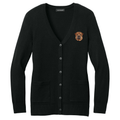 Chinese Shar-Pei Embroidered Button-Up Cardigan Sweater