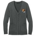Parson Russell Terrier Embroidered Button-Up Cardigan Sweater
