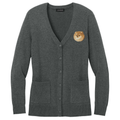 Pomeranian Embroidered Button-Up Cardigan Sweater