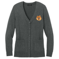 Pomeranian Embroidered Button-Up Cardigan Sweater