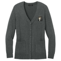 Saluki Embroidered Button-Up Cardigan Sweater