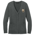 Silky Terrier Embroidered Button-Up Cardigan Sweater