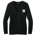 West Highland White Terrier Embroidered Button-Up Cardigan Sweater