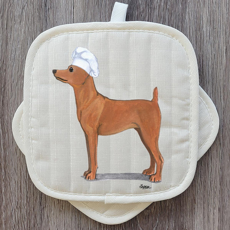 Miniature Pincher  Pot Holder Set